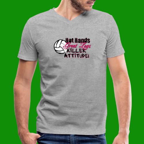 Hot Hands Volleyball - Men's V-Neck T-Shirt by Canvas
