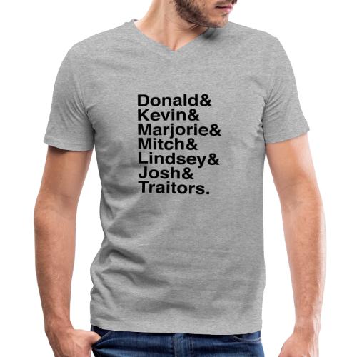 Republican Traitors Name Stack - Men's V-Neck T-Shirt by Canvas