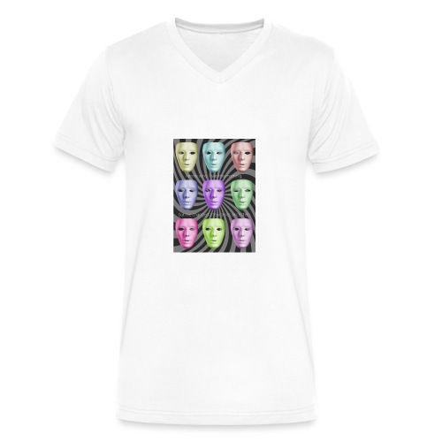 Faces - Men's V-Neck T-Shirt by Canvas