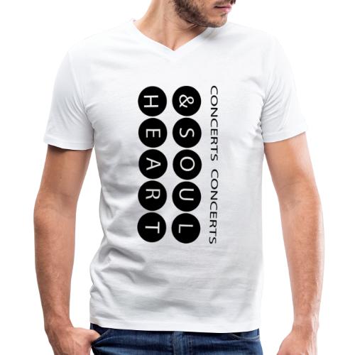 Heart & Soul concerts text design 2021 flip - Men's V-Neck T-Shirt by Canvas