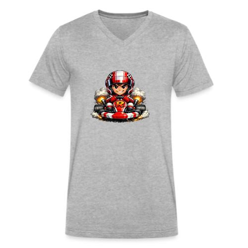 Carcadelogoracerfront - Men's V-Neck T-Shirt by Bella + Canvas