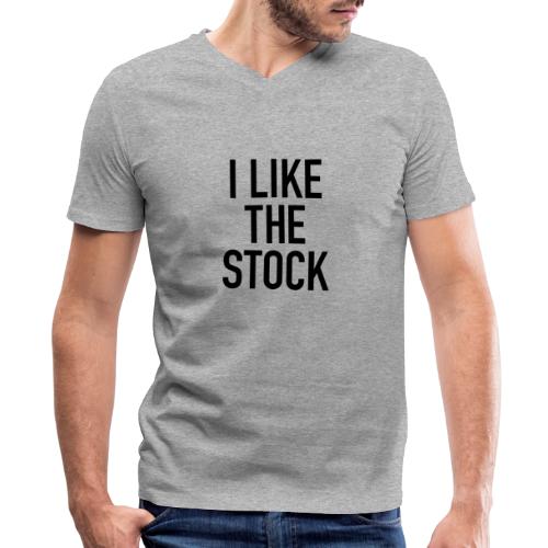 I like the stock - Men's V-Neck T-Shirt by Canvas