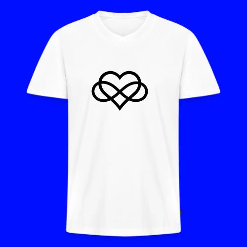 Infinity Heart (black) - Men's V-Neck T-Shirt by Bella + Canvas