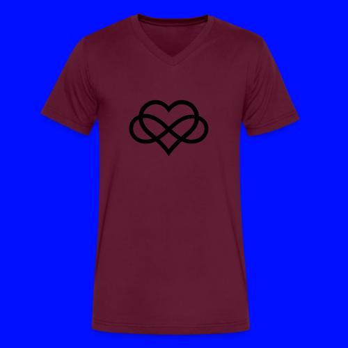 Infinity Heart (black) - Men's V-Neck T-Shirt by Bella + Canvas