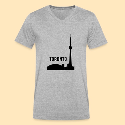Toronto Skyline - Men's V-Neck T-Shirt by Canvas