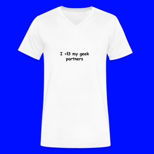 I <83 My Geek Partners (black) - Men's V-Neck T-Shirt by Bella + Canvas