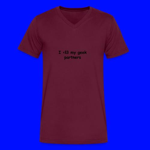 I <83 My Geek Partners (black) - Men's V-Neck T-Shirt by Bella + Canvas