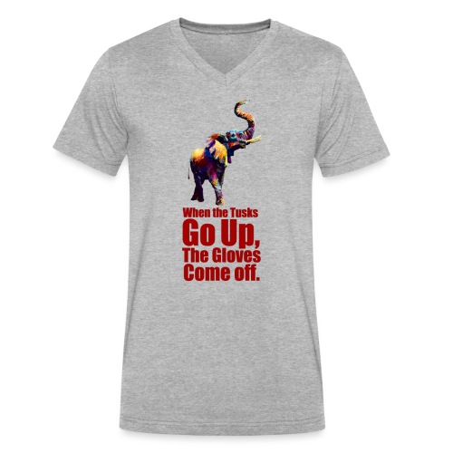 When the trunk goes up th - Men's V-Neck T-Shirt by Canvas