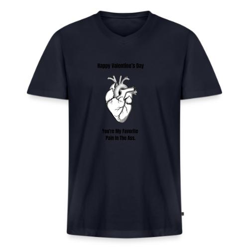 I'm Glad I Swiped Right T-Shirt | Funny Valentine - Men's Premium Organic V-Neck T-Shirt