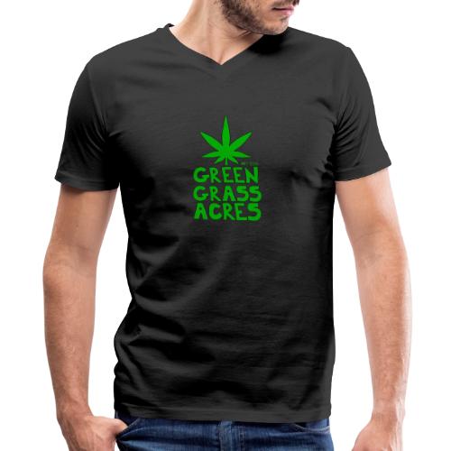 GreenGrassAcres Logo - Men's V-Neck T-Shirt by Canvas