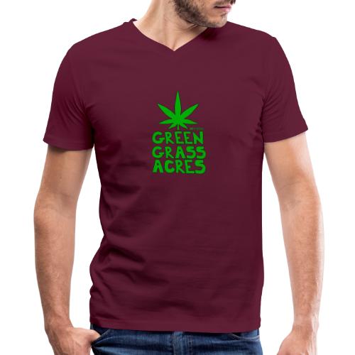 GreenGrassAcres Logo - Men's V-Neck T-Shirt by Canvas