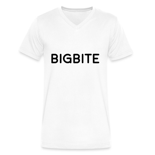 BIGBITE logo red (USE) - Men's V-Neck T-Shirt by Canvas