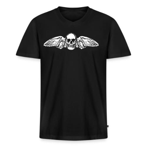 Skull + Wings - Men's Premium Organic V-Neck T-Shirt