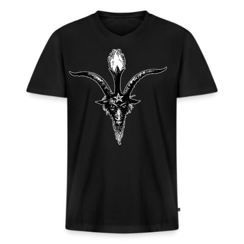 Eliphas Levi's Baphomet Head - Men's V-Neck T-Shirt by Bella + Canvas