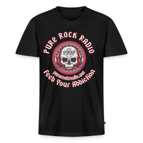 PUREROCKRADIO darkback radioflag PNG png - Men's V-Neck T-Shirt by Bella + Canvas