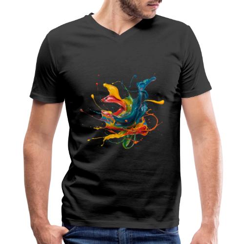 Chromatic Flow - Men's Premium Organic V-Neck T-Shirt