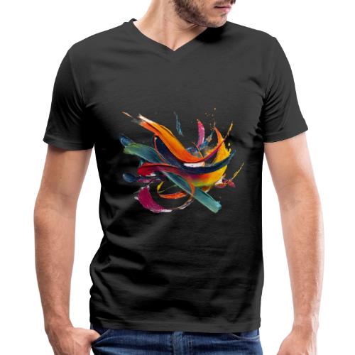 Colorful Waves - Men's Premium Organic V-Neck T-Shirt