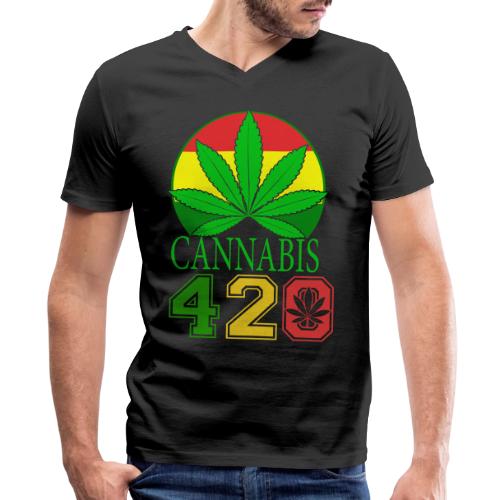 Teasing 420 Smokers Dream Weed Marijuana Design - Men's V-Neck T-Shirt by Bella + Canvas