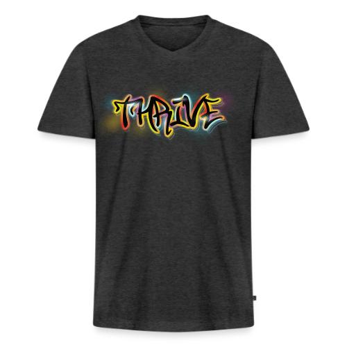 Thrive Graffiti Logo - Men's Premium Organic V-Neck T-Shirt