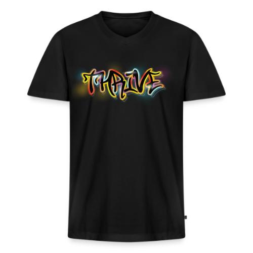Thrive Graffiti Logo - Men's Premium Organic V-Neck T-Shirt