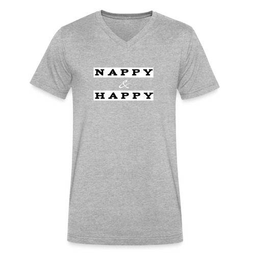 Nappy and Happy - Men's V-Neck T-Shirt by Canvas