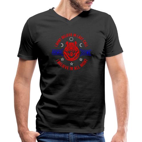All Night Red, White, and Blue - Men's V-Neck T-Shirt by Canvas