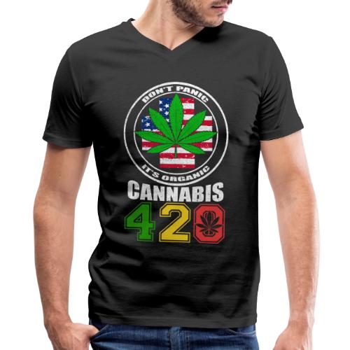 Side Splitting 420 My Medical Weed Marijuana - Men's V-Neck T-Shirt by Bella + Canvas
