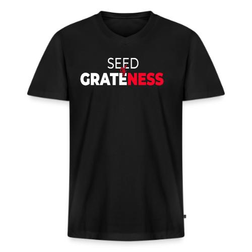 Seed of Grateness Merch - Men's Premium Organic V-Neck T-Shirt