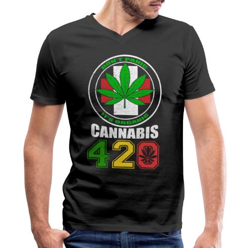 Lighthearted 420 Organic Ganja Weed Marijuana Desi - Men's V-Neck T-Shirt by Bella + Canvas