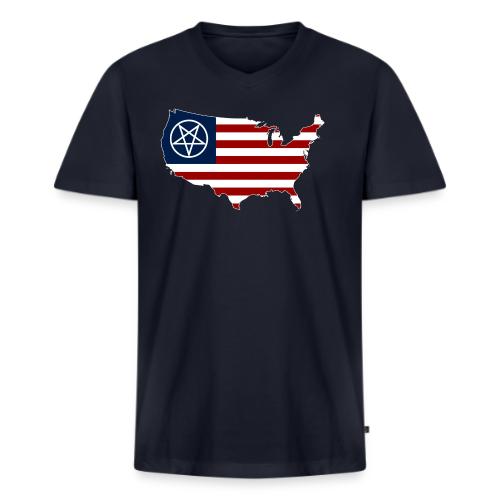 United Satanic America - Men's V-Neck T-Shirt by Bella + Canvas