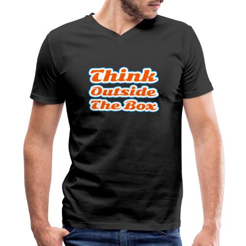 Think Outside the Box — Creative Mindset Script - Men's Premium Organic V-Neck T-Shirt