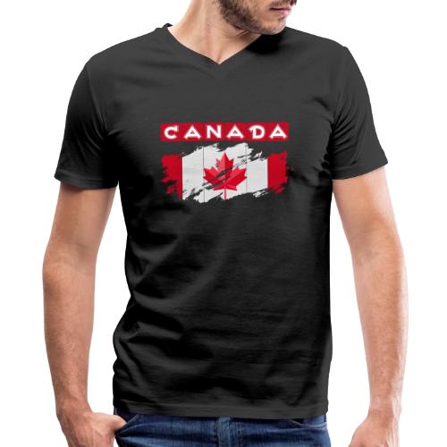 Canada, Inspired by the Canadian flag - Men's Premium Organic V-Neck T-Shirt