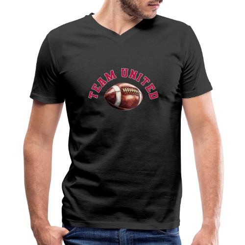 Team United American Football Design - Men's Premium Organic V-Neck T-Shirt
