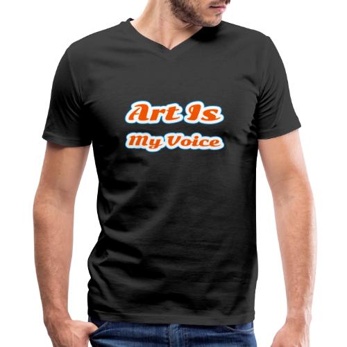 Art Is My Voice — Express Yourself Script - Men's Premium Organic V-Neck T-Shirt