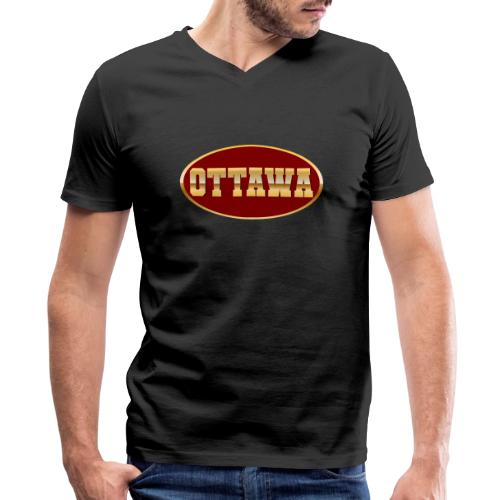 Golden Pulse – Ottawa - Men's Premium Organic V-Neck T-Shirt