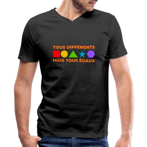 United in Our Differences - Men's Premium Organic V-Neck T-Shirt