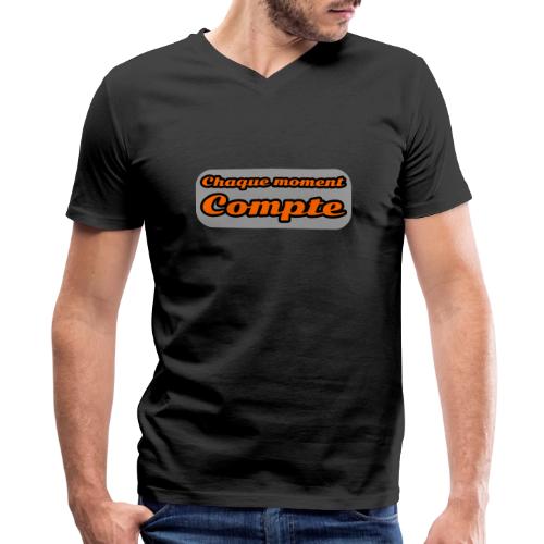 Every moment counts - Men's Premium Organic V-Neck T-Shirt