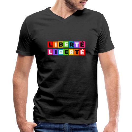 Freedom in colour - Men's Premium Organic V-Neck T-Shirt