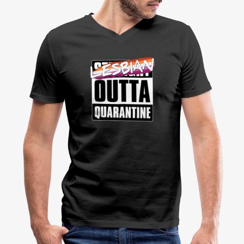 Lesbian Outta Quarantine - Lesbian Pride - Men's V-Neck T-Shirt by Canvas