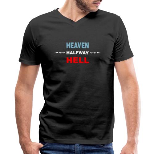 Halfway Between Heaven And Hell - Men's V-Neck T-Shirt by Canvas