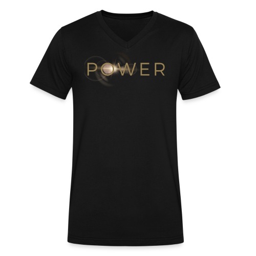 Power - Gold - Men's V-Neck T-Shirt by Canvas