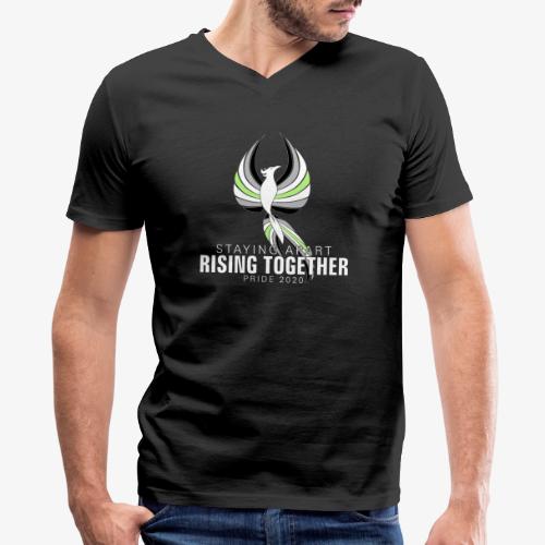 Agender Staying Apart Rising Together Pride 2020 - Men's V-Neck T-Shirt by Canvas