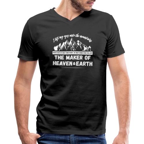 Maker of heaven and earth psalms 121:1 - Men's V-Neck T-Shirt by Bella + Canvas