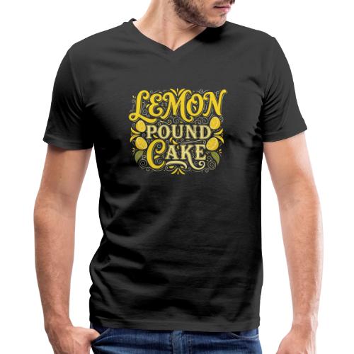 Lemon Pound Cake Vintage Flourish - Men's V-Neck T-Shirt by Bella + Canvas