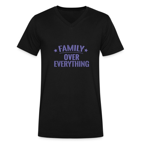 FAMILY OVER EVERYTHING - Men's V-Neck T-Shirt by Canvas