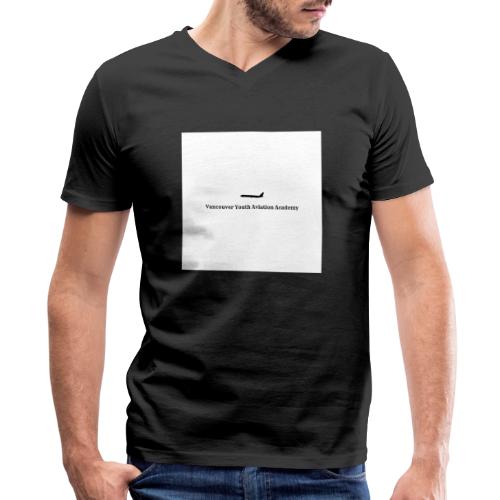 Black on White logo - Men's V-Neck T-Shirt by Canvas