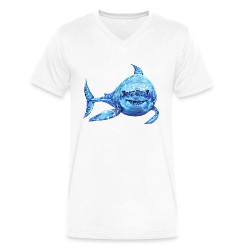 sharp shark - Men's V-Neck T-Shirt by Bella + Canvas