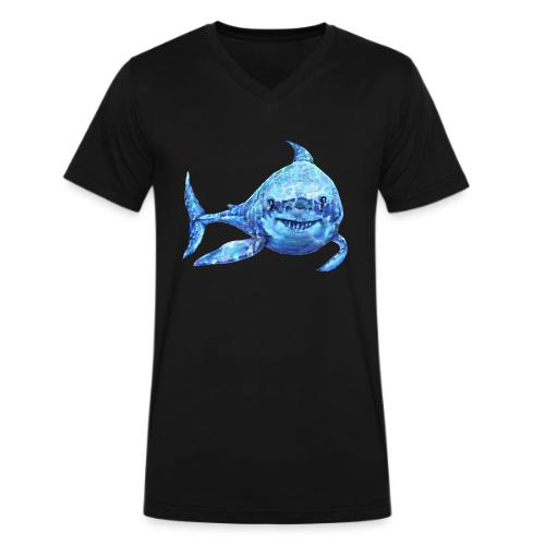 sharp shark - Men's V-Neck T-Shirt by Bella + Canvas