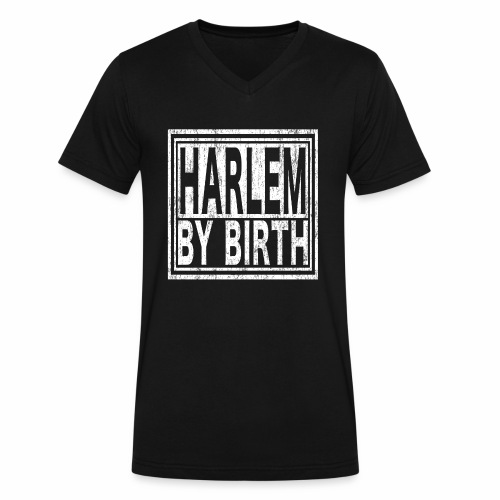 Harlem by Birth | New York, NYC, Big Apple. - Men's V-Neck T-Shirt by Canvas