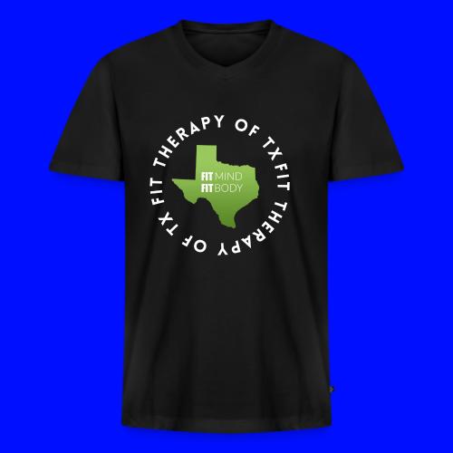 Fit Therapy of Texas Logo - Men's Premium Organic V-Neck T-Shirt